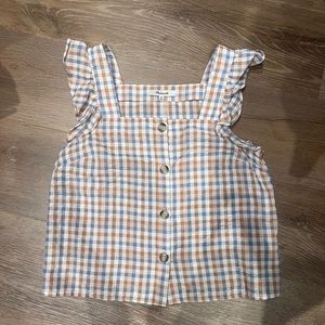 Madewell plaid tank size XS